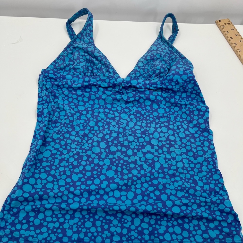 Title Nine Blue Polka Dot Tankini